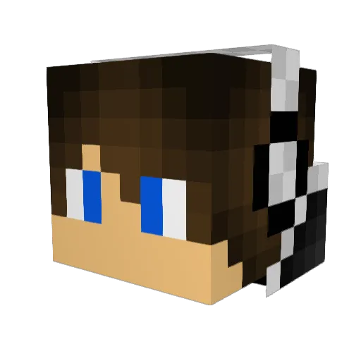 BIackStar Minecraft avatar head, 3D render