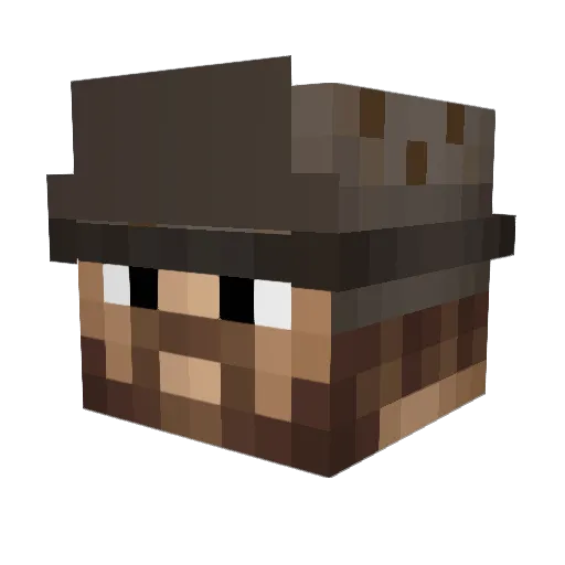 BIackout Minecraft avatar head, 3D render