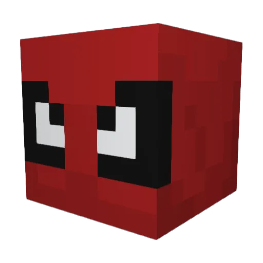 BIady Minecraft avatar head, 3D render