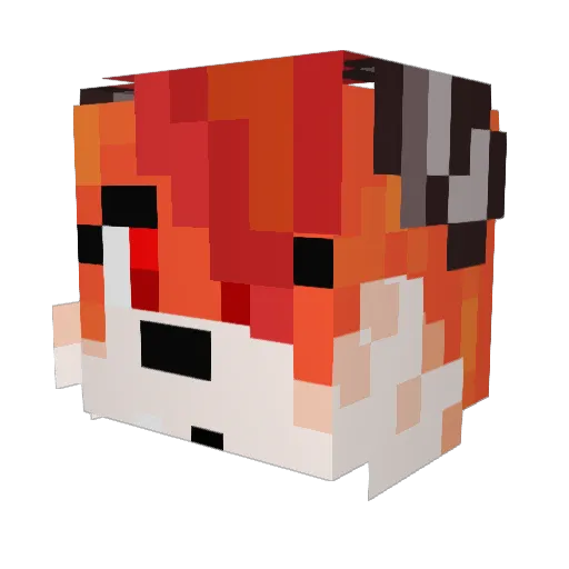 BIoblario Minecraft avatar head, 3D render