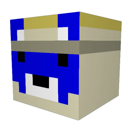 BIueBear_ Minecraft avatar head, 3D render