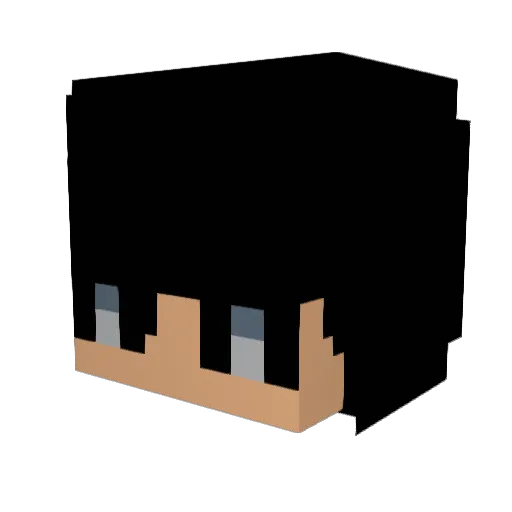 BIueZero Minecraft avatar head, 3D render