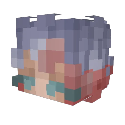 BIur1z_ Minecraft avatar head, 3D render