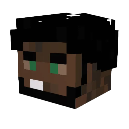BJ4Heff Minecraft avatar head, 3D render