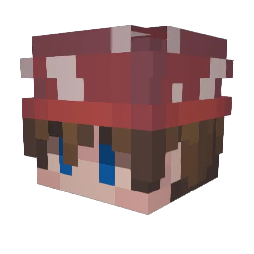 BJJC1 Minecraft avatar head, 3D render