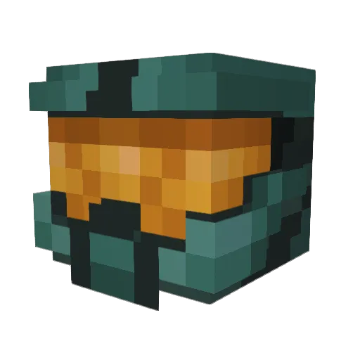 BJMan Minecraft avatar head, 3D render