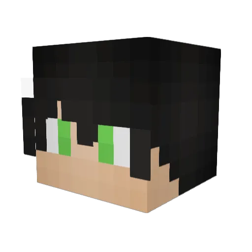 BJS01 Minecraft avatar head, 3D render