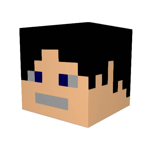 BJUFERR7 Minecraft avatar head, 3D render