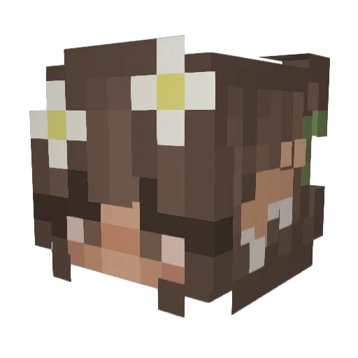 BJYangYang Minecraft avatar head, 3D render