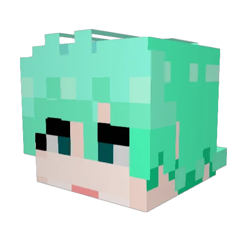 BJ_kkyumon Minecraft avatar head, 3D render