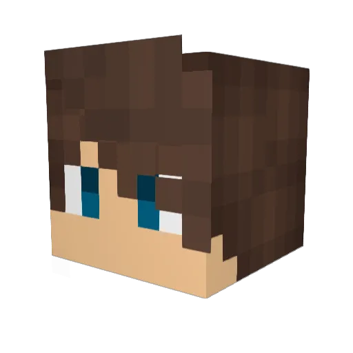 BJamesV Minecraft avatar head, 3D render