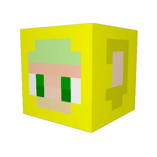 BJbeoming Minecraft avatar head, 3D render