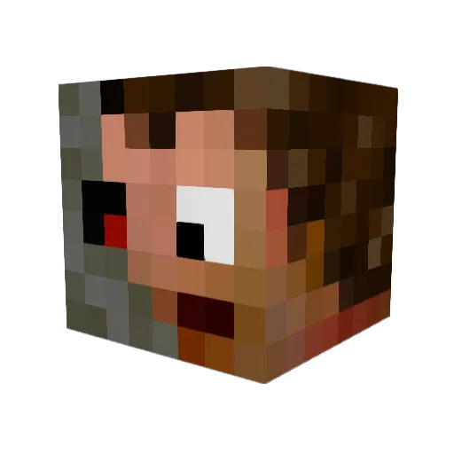 BJesus Minecraft avatar head, 3D render