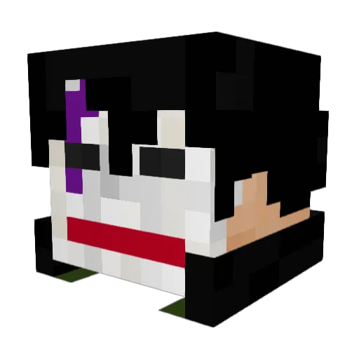 BK201 Minecraft avatar head, 3D render