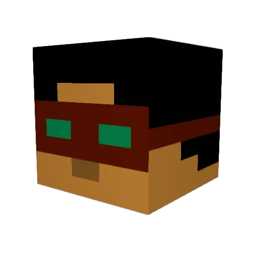 BKG_119 Minecraft avatar head, 3D render