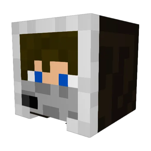 BKJK Minecraft avatar head, 3D render