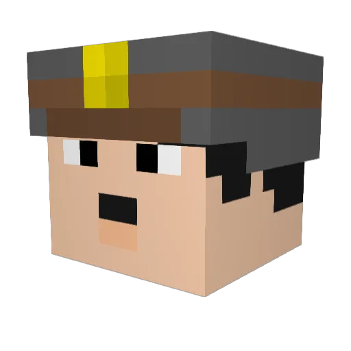 BKLife0 Minecraft avatar head, 3D render