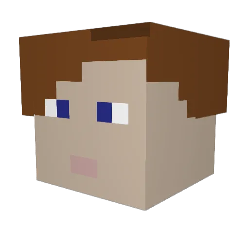 BKNEARHOOF13 Minecraft avatar head, 3D render