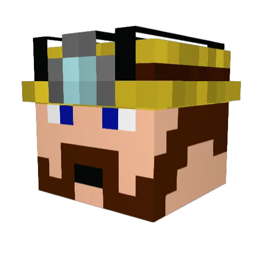 BKspook Minecraft avatar head, 3D render