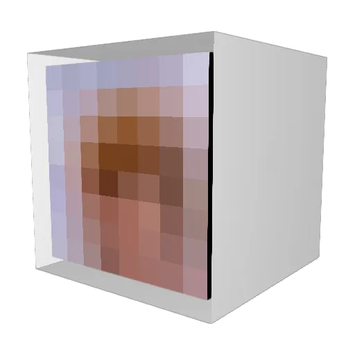 BL002Th Minecraft avatar head, 3D render