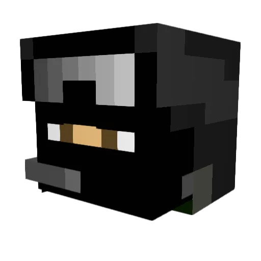 BL00D8 Minecraft avatar head, 3D render