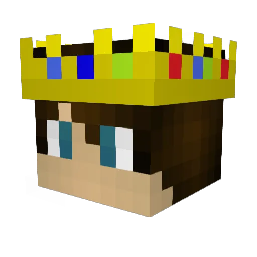 BL00DRED Minecraft avatar head, 3D render