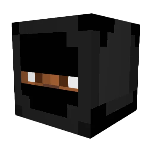 BL03K Minecraft avatar head, 3D render