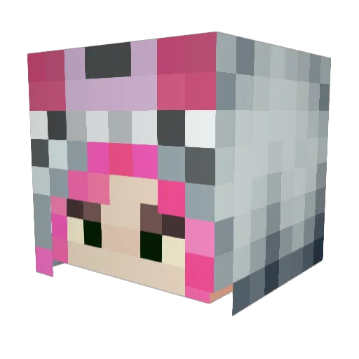 BL0ND3S_0 Minecraft avatar head, 3D render