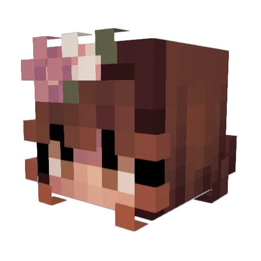 BL155 Minecraft avatar head, 3D render