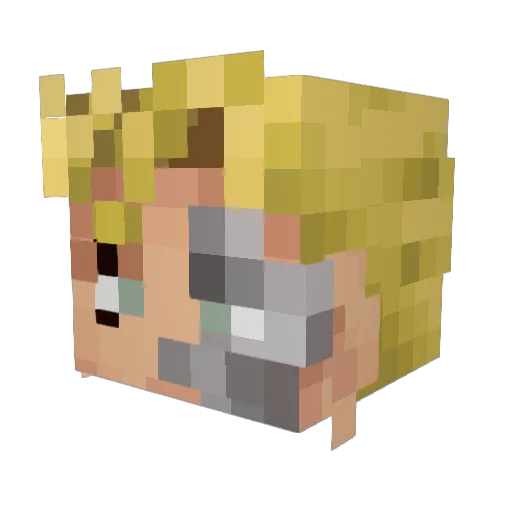 BL1MPZ Minecraft avatar head, 3D render