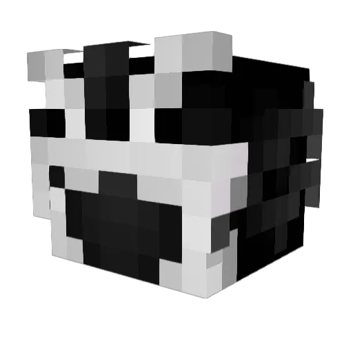 BL4CKR0SES Minecraft avatar head, 3D render