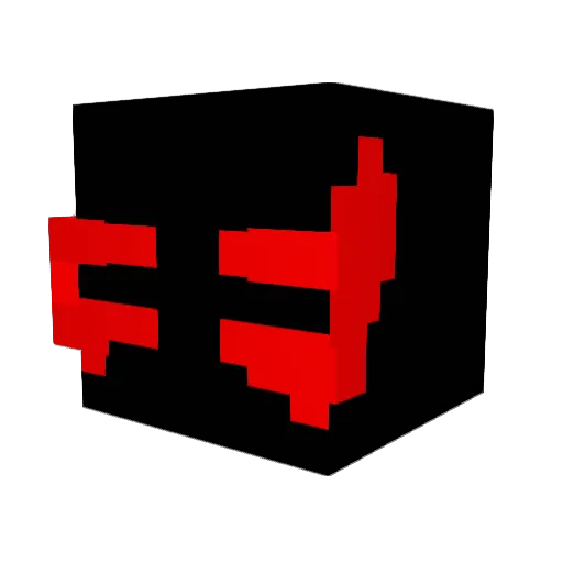 BL4CK_W1D0W Minecraft avatar head, 3D render