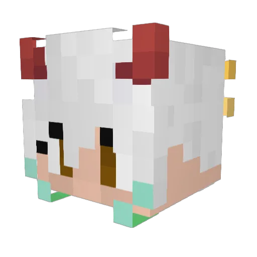 BL4T0R Minecraft avatar head, 3D render