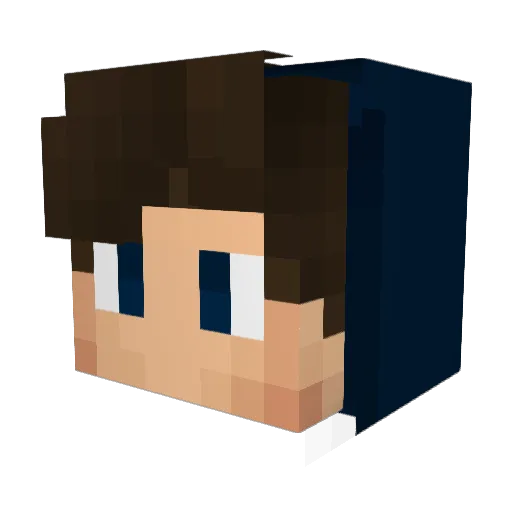 BLAACKxSHAADOW Minecraft avatar head, 3D render