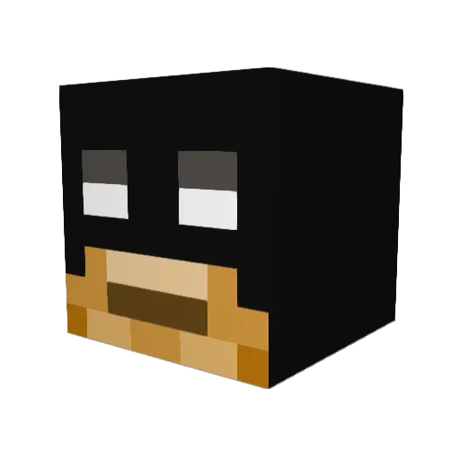 BLACK2DEAD5 Minecraft avatar head, 3D render