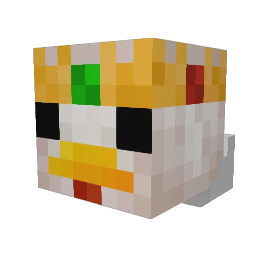 BLACK7711 Minecraft avatar head, 3D render
