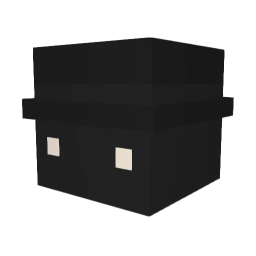 BLACKBEENBOY Minecraft avatar head, 3D render