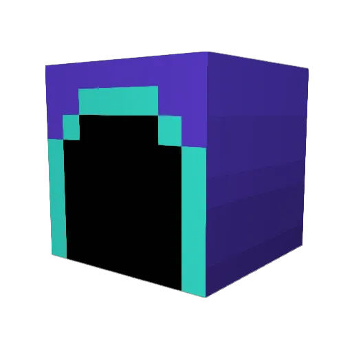 BLACKDOG_13 Minecraft avatar head, 3D render