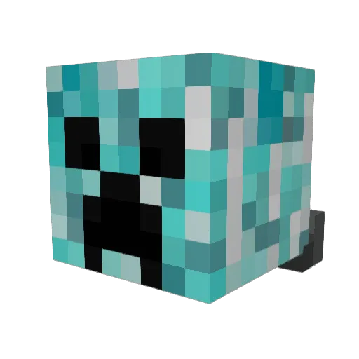 BLACKEDI7OR Minecraft avatar head, 3D render
