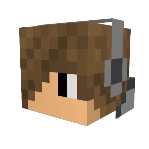 BLACKFORCE87 Minecraft avatar head, 3D render