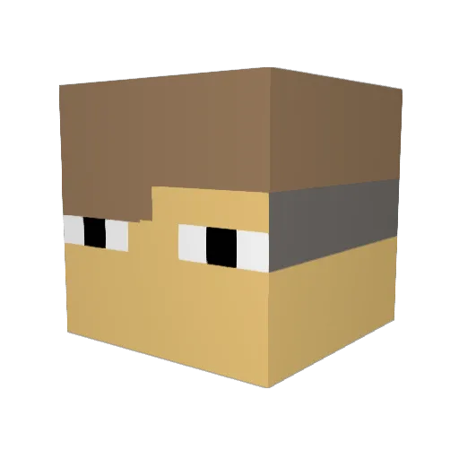 BLACKHOUSE97 Minecraft avatar head, 3D render