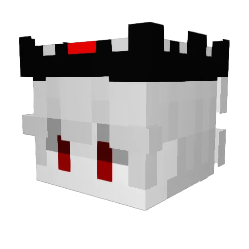 BLACKINNG Minecraft avatar head, 3D render