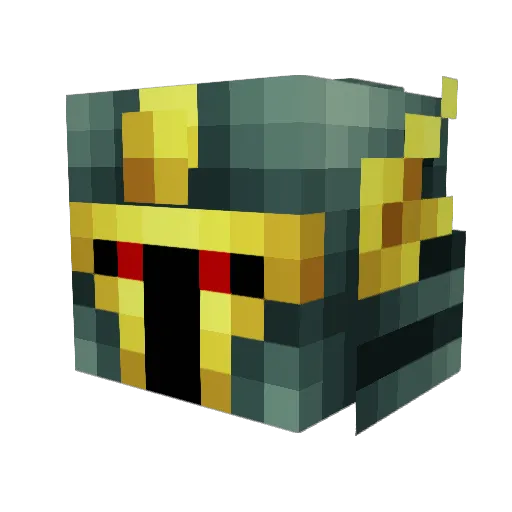 BLACKJACE Minecraft avatar head, 3D render