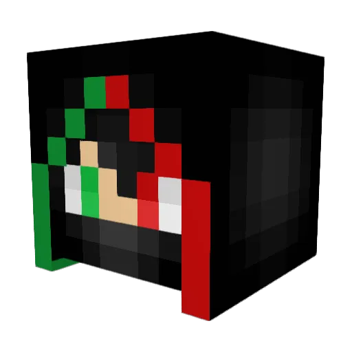 BLACKLEO4 Minecraft avatar head, 3D render