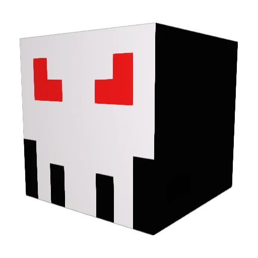 BLACKMAE Minecraft avatar head, 3D render