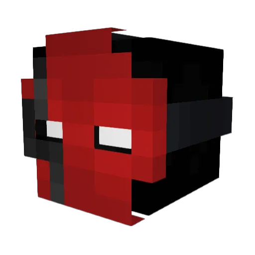 BLACKN69FF Minecraft avatar head, 3D render