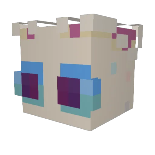 BLACKOUTvoidly Minecraft avatar head, 3D render