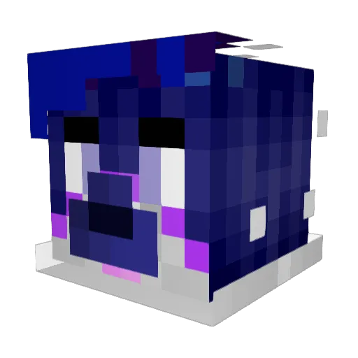 BLACK_NITHG Minecraft avatar head, 3D render