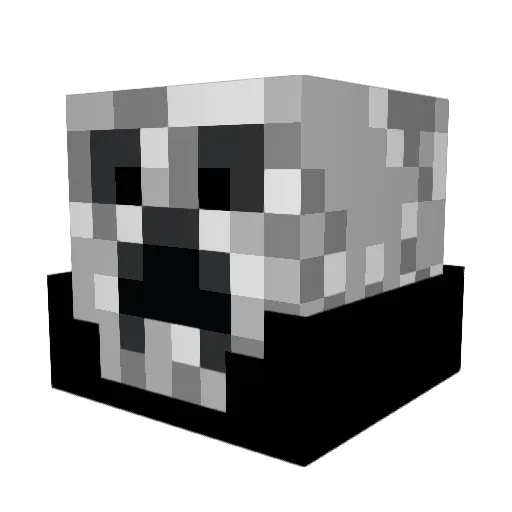 BLACK_TND Minecraft avatar head, 3D render