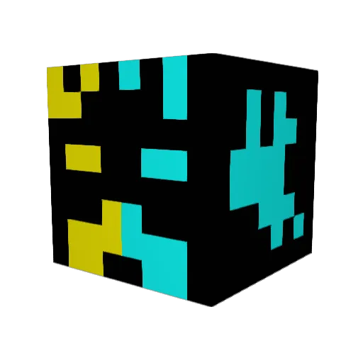 BLACK_WIRO Minecraft avatar head, 3D render